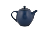 Hitkari Porcelain Matt Navy Glaze Tea Set of 17 | Microweb Safe & Dishwasher Safe Navy Blue
