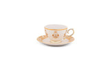 Hitkari Porcelain Jannat Cup & Saucer Set for 6 |Luxury Cup saucer with Elegant Design | Golden