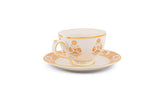 Hitkari Porcelain Jannat Cup & Saucer Set for 6 |Luxury Cup saucer with Elegant Design | Golden