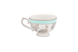 Hitkari Porcelain Jahanara Cup & Saucer Set for 6 | Luxury Cup saucer with Elegant Design |Green