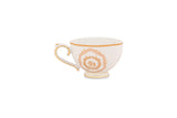 Hitkari Porcelain Mimosa Cup & Saucer Set for 6 | Luxury Cup Saucer with Elegant Design |Gold Pink