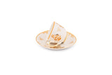 Hitkari Jannat Coffee Cup & Saucer Set for 6 | Luxury Cup saucer with Elegant Design | Golden