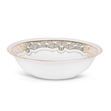 Hitkari Porcelain Mimosa Dinner Set of 35 Pcs |Premium Mimosa Design |Gold Pink