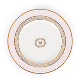 Hitkari Porcelain Mimosa Dinner Set of 35 Pcs |Premium Mimosa Design |Gold Pink