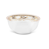 Hitkari Porcelain Mimosa Dinner Set of 33 Pcs | Service for 6  | Premium Mimosa Design |Gold Pink