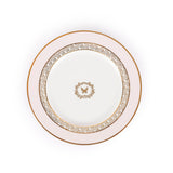 Hitkari Porcelain Mimosa Dinner Set of 18 Pcs | Service for 3  | Premium Mimosa Design |Gold Pink