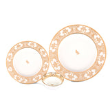 Hitkari Jannat Dinner Set of 18 Pcs | Dinner Set for 3 Person | Premium Design |Pure Gold