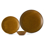 Hitkari Porcelain BIO MATT Dinner Set |18 Pcs|Service for 6||Luxury Glazed Dinnerware|Ivory Brown