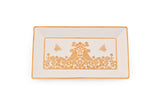Hitkari Porcelain Jannat Large Serving Tray Set | 2 Pcs | Gold