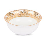 Hitkari Porcelain Jannat Veg Bowl Set for 6 |6 Pcs | Golden