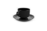 Hitkari Black Sea Cup & Saucer Set for 6 | Premium Quality with Elegant Design | 12 Pcs | Black