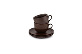 Hitkari Choco Brown Cup & Saucer Set for 6 | Premium Quality with Elegant Design | 12 Pcs|Brown