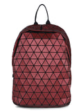 BAOMI Geometric Soft Red Backpack