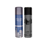 Police Light Blue + Wings Titanium Deo Combo Set 400ml (Pack of 2) For Him