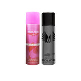 Police Wings Titanium + Passion Femme Deo Combo Set 400ml (Pack of 2) For Him & For Her