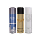 Police Light Blue + Millionaire Homme + Contemporary Deo Combo Set 600ml (Pack of 3) For Him