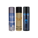Police Light Blue + Millionaire Homme + To Be Man Deo Combo Set 600ml (Pack of 3) For Him