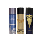 Police Light Blue + Millionaire Homme + ICON Deo Combo Set 600ml (Pack of 3) For Him
