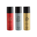Jacques Bogart One Man Show + One Man Show Ruby + One Man Show Gold Deo Combo Set 600ml (Pack of 3) For Him