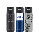 David Beckham Instinct + Classic Blue + Homme Deo Combo Set 450ml (Pack of 3) For Him