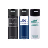 David Beckham Instinct + Classic Blue + Inspired by Respect Deo Combo Set 450ml (Pack of 3) For Him
