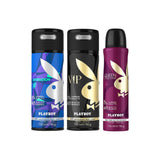 Playboy Generation Man + Vip M + Queen W Deo Combo Set 450ml (Pack of 3) For Him & For Her