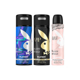 Playboy Generation Man + Vip M + Play It Sexy Woman Deo Combo Set 450ml (Pack of 3) For Him & For Her