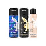 Playboy Generation Man + Vip M + Play It Lovely Woman Deo Combo Set 450ml (Pack of 3) For Him & For Her