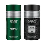 Smart Collection Bravo 250ml+ Black Leather 250ml Deo Combo Set For Men