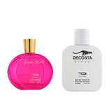 Tom & Darin Fun Girl For Women 100ml+ Decosta Blanc For Men 100ml Perfume Combo Set