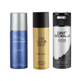Jaguar Classic 150ml + Jacques Bogart One Man Show Gold 200ml + David Beckham Beyond Forever 150ml Deo Combo Set