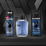 Playboy King of the game Deodorant Spray 150ml + EDT 100ml + Shower Gel 250ml Virtual Gift Set
