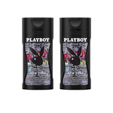 Playboy New York For Shower Gel - For Men (Pack of 2, 250ml each)