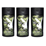 Playboy Play It Wild Shower Gel For Men (Pack of 3, 250ml each)