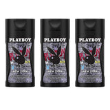 Playboy New York For Shower Gel For Men (Pack of 3, 250ml each)