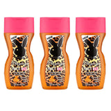 Playboy Play It Wild Shower Gel For Women (Pack of 3, 250ml each)