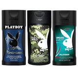 Playboy King of The Game + Play It Wild Men + Endless Night Man Shower Gel Combo For Men (Pack of 3, 250 ml each)