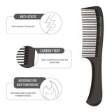 Janeke Professional Carbon Anti-Static Comb