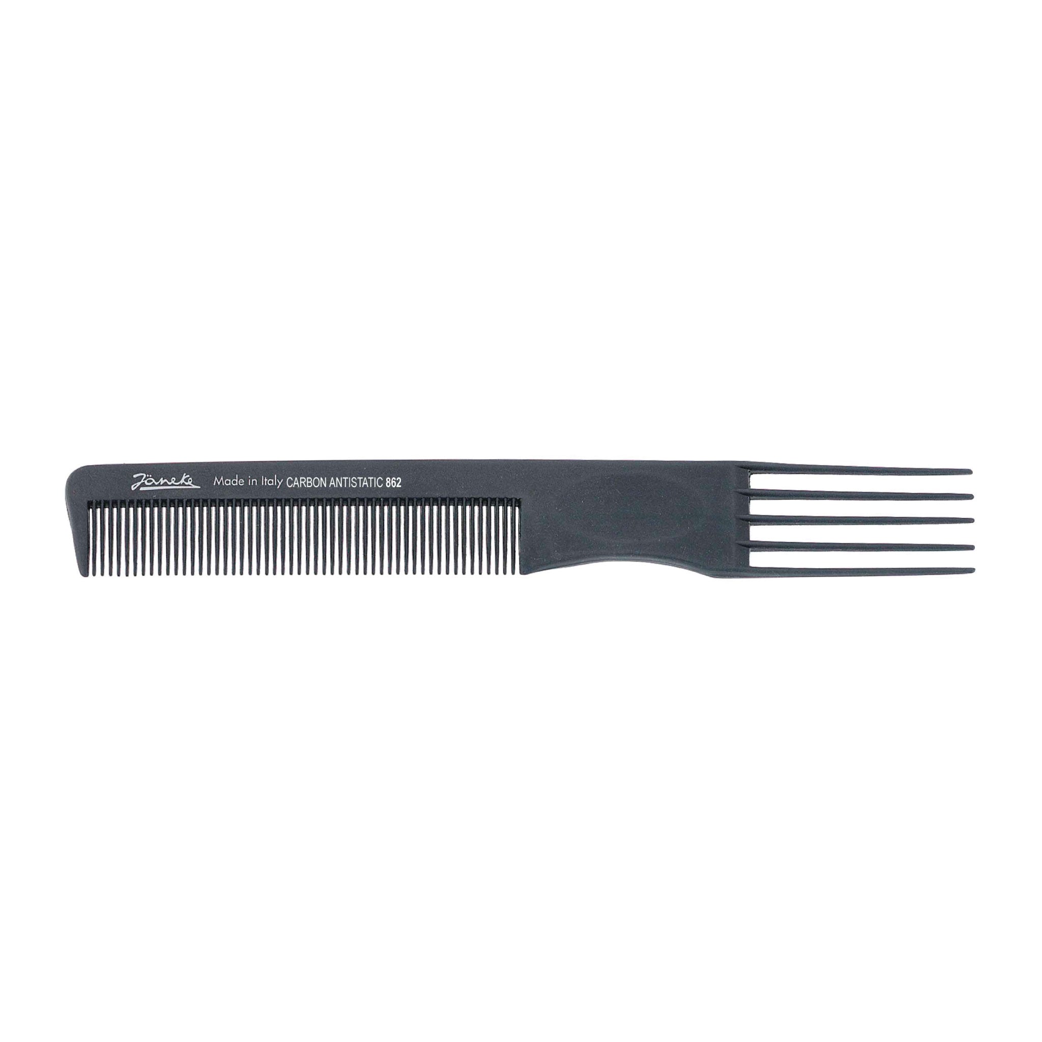 Janeke Professional Tous Types Teasing Carbon Fibre Hair Comb 21.6cm