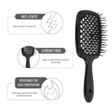 Janeke Professional Carbon Anti-Static Hair Brush (Pack of 4)