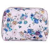 LeSportsac Extra Large Rectangul Cosmetic Soft  Endless Fields Pink Pouch