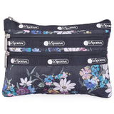 LeSportsac 3 Zip Cosmetic Soft  Endless Fields Pouch