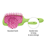 Janeke Green & Fuchsia Color Small Superbrush (Pack of 4)