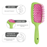 Janeke Green & Fuchsia Color Small Superbrush (Pack of 4)