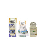 Yankee Candle Car Jar Air Freshener- Pk of 3- Clean Cotton, Midnight Jasmine, and Fluffy Towels