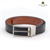 CROSS MANRESA MARK 35mm PRONGED BELT- BLACK/TAN