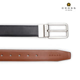 CROSS MANRESA MARK 35mm PRONGED BELT- BLACK/TAN