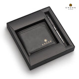 CROSS PRESTON SLIM WALLET+AGENDA PEN -BLACK