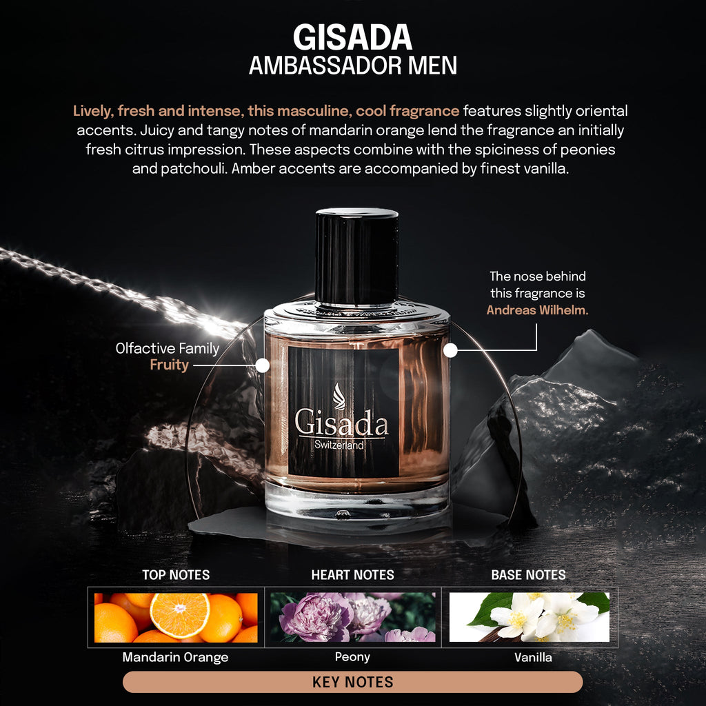 Gisada Ambassador Intense Eau De Parfum 50ml Men Spray