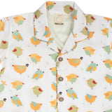 CASA DE NEENEE Bird Cotton Notched Pyjama Set, 1-2 Yrs